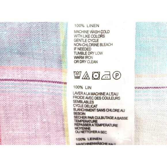 NEW! Tommy Bahama 100% Linen Plaid Long Sleeve Button Front Shirt SZ L - Picture 6 of 6